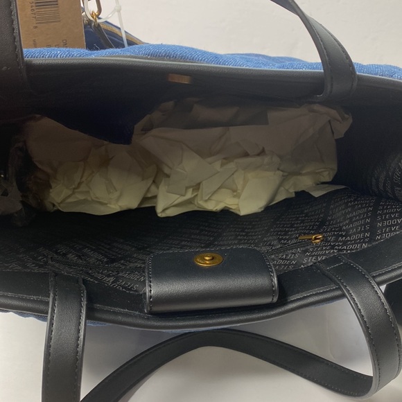 Steve Madden Bclair Quilted Denim Tote Bag Set - Picture 12 of 16